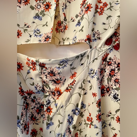 Maje Floral Print Playsuit in Light Yellow Colour - Picture 5 of 6